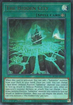 The Hidden City (BLGG-EN115) - Battles of Legend: Glorious Gallery 1st Edition Battles of Legend: Glorious Gallery Yugioh Single Squirtle Squad Card Shop.