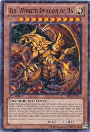 The Winged Dragon of Ra (Mosaic Rare) (BP02-EN126) - Battle Pack 2: War of the Giants 1st Edition Battle Pack 2: War of the Giants Yugioh Single Squirtle Squad Card Shop.