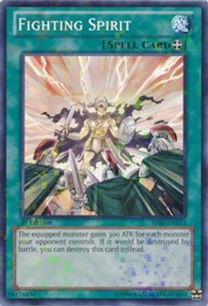 Fighting Spirit (Mosaic Rare) (BP02-EN153) - Battle Pack 2: War of the Giants Unlimited Battle Pack 2: War of the Giants Yugioh Single Squirtle Squad Card Shop.