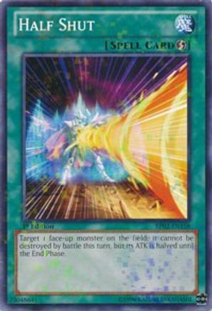 Half Shut (Mosaic Rare) (BP02-EN158) - Battle Pack 2: War of the Giants Unlimited Battle Pack 2: War of the Giants Yugioh Single Squirtle Squad Card Shop.