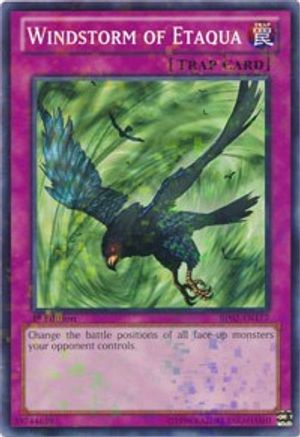 Windstorm of Etaqua (Mosaic Rare) (BP02-EN177) - Battle Pack 2: War of the Giants 1st Edition Battle Pack 2: War of the Giants Yugioh Single Squirtle Squad Card Shop.