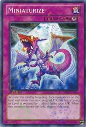 Miniaturize (Mosaic Rare) (BP02-EN195) - Battle Pack 2: War of the Giants 1st Edition Battle Pack 2: War of the Giants Yugioh Single Squirtle Squad Card Shop.