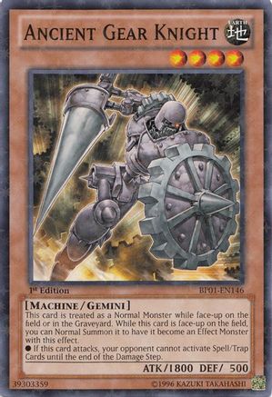 Ancient Gear Knight (Starfoil) (BP01-EN146) - Battle Pack: Epic Dawn 1st Edition Battle Pack: Epic Dawn Yugioh Single Squirtle Squad Card Shop.