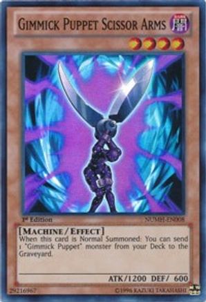 Gimmick Puppet Scissor Arms (NUMH-EN008) - Number Hunters 1st Edition Number Hunters Yugioh Single Squirtle Squad Card Shop.