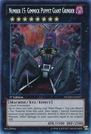 Number 15: Gimmick Puppet Giant Grinder (NUMH-EN027) - Number Hunters Unlimited Number Hunters Yugioh Single Squirtle Squad Card Shop.