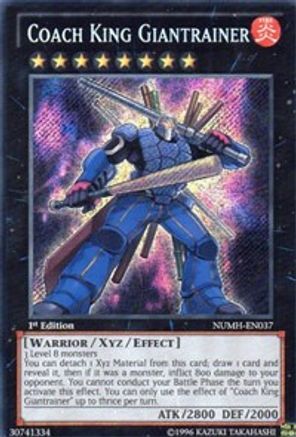 Coach King Giantrainer (NUMH-EN037) - Number Hunters 1st Edition Number Hunters Yugioh Single Squirtle Squad Card Shop.