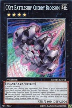 CXyz Battleship Cherry Blossom (NUMH-EN044) - Number Hunters Unlimited Number Hunters Yugioh Single Squirtle Squad Card Shop.