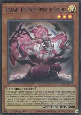 Virakam, the Divine Spirit of Artifice (CORI-EN017) - Chaos Origins 1st Edition Chaos Origins Yugioh Single Squirtle Squad Card Shop.