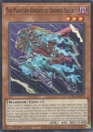 The Phantom Knights of Doomed Soleret (CORI-EN019) - Chaos Origins 1st Edition Chaos Origins Yugioh Single Squirtle Squad Card Shop.