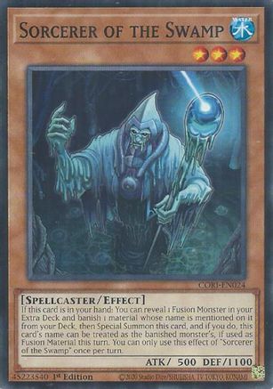 Sorcerer of the Swamp (CORI-EN024) - Chaos Origins 1st Edition Chaos Origins Yugioh Single Squirtle Squad Card Shop.