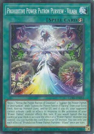 Prohibitive Power Patron Purview - Vilaea (CORI-EN055) - Chaos Origins 1st Edition Chaos Origins Yugioh Single Squirtle Squad Card Shop.
