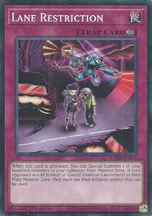 Lane Restriction (CORI-EN078) - Chaos Origins 1st Edition Chaos Origins Yugioh Single Squirtle Squad Card Shop.