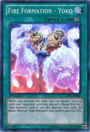 Fire Formation - Yoko (JOTL-EN065) - Judgment of the Light 1st Edition Judgment of the Light Yugioh Single Squirtle Squad Card Shop.