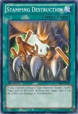 Stamping Destruction (SDBE-EN022) - Structure Deck: Saga of Blue-Eyes White Dragon 1st Edition Structure Deck: Saga of Blue-Eyes White Dragon Yugioh Single Squirtle Squad Card Shop.