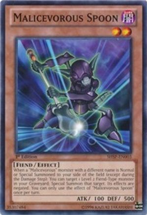 Malicevorous Spoon (SHSP-EN003) - Shadow Specters Unlimited Shadow Specters Yugioh Single Squirtle Squad Card Shop.