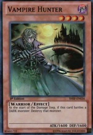 Vampire Hunter (SHSP-EN034) - Shadow Specters 1st Edition Shadow Specters Yugioh Single Squirtle Squad Card Shop.