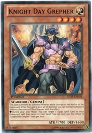 Knight Day Grepher (SHSP-EN038) - Shadow Specters 1st Edition Shadow Specters Yugioh Single Squirtle Squad Card Shop.