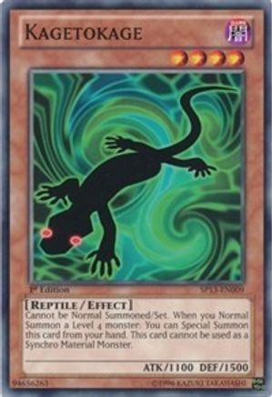 Kagetokage (SP13-EN009) - Star Pack 2013 1st Edition Star Pack 2013 Yugioh Single Squirtle Squad Card Shop.