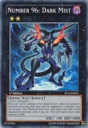 Number 96: Dark Mist (SP13-EN031) - Star Pack 2013 Unlimited Star Pack 2013 Yugioh Single Squirtle Squad Card Shop.