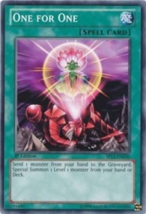 One for One (SP13-EN050) - Star Pack 2013 1st Edition Star Pack 2013 Yugioh Single Squirtle Squad Card Shop.