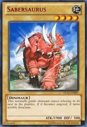 Sabersaurus (Red) (DL16-EN001) - Duelist League Promo Unlimited Duelist League Promo Yugioh Single Squirtle Squad Card Shop.