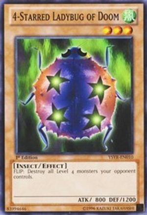 4-Starred Ladybug of Doom (YSYR-EN010) - Starter Deck: Yugi Reloaded 1st Edition Starter Deck: Yugi Reloaded Yugioh Single Squirtle Squad Card Shop.