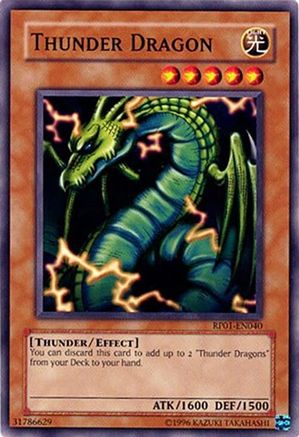 Thunder Dragon (RP01-EN040) - Retro Pack Unlimited Retro Pack Yugioh Single Squirtle Squad Card Shop.