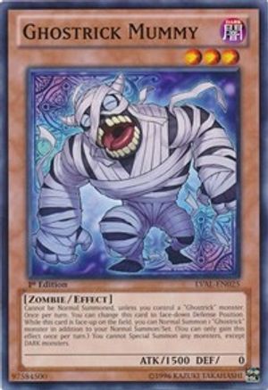 Ghostrick Mummy (LVAL-EN025) - Legacy of the Valiant 1st Edition Legacy of the Valiant Yugioh Single Squirtle Squad Card Shop.