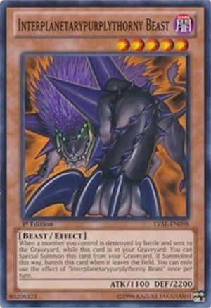 Interplanetarypurplythorny Beast (LVAL-EN098) - Legacy of the Valiant 1st Edition Legacy of the Valiant Yugioh Single Squirtle Squad Card Shop.
