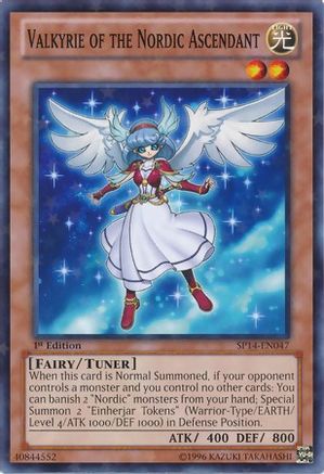 Valkyrie of the Nordic Ascendant (Starfoil) (SP14-EN047) - Star Pack 2014 1st Edition Star Pack 2014 Yugioh Single Squirtle Squad Card Shop.
