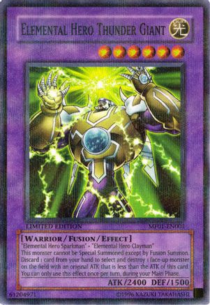 Elemental Hero Thunder Giant (MF01-EN001) - Mattel Action Figure Promos: Series 1 Limited Mattel Action Figure Promos: Series 1 Yugioh Single Squirtle Squad Card Shop.