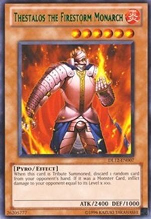 Thestalos the Firestorm Monarch (Green) (DL12-EN007) - Duelist League Promo Unlimited Duelist League Promo Yugioh Single Squirtle Squad Card Shop.