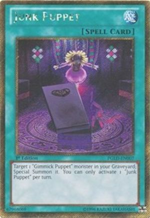 Junk Puppet (PGLD-EN007) - Premium Gold Unlimited Premium Gold Yugioh Single Squirtle Squad Card Shop.
