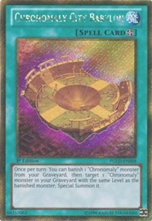 Chronomaly City Babylon (PGLD-EN008) - Premium Gold Unlimited Premium Gold Yugioh Single Squirtle Squad Card Shop.