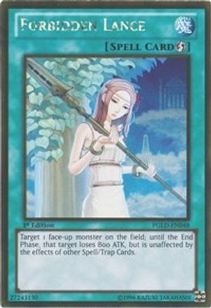 Forbidden Lance (PGLD-EN048) - Premium Gold 1st Edition Premium Gold Yugioh Single Squirtle Squad Card Shop.