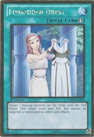Forbidden Dress (PGLD-EN049) - Premium Gold 1st Edition Premium Gold Yugioh Single Squirtle Squad Card Shop.