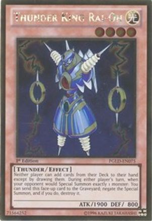 Thunder King Rai-Oh (PGLD-EN075) - Premium Gold Unlimited Premium Gold Yugioh Single Squirtle Squad Card Shop.