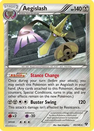 Aegislash (85) - Reverse Holofoil XY Base Set - Rare