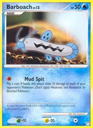 Barboach 72/123 – Mysterious Treasures – Common Mysterious Treasures Pokemon Single Squirtle Squad Card Shop.