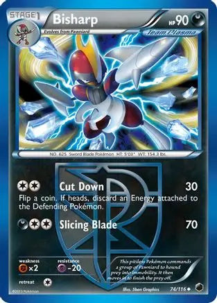 Bisharp (Team Plasma) (74) - Reverse Holofoil Plasma Freeze - Uncommon