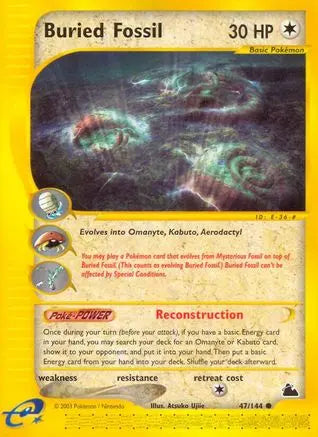 Buried Fossil Skyridge - Common Skyridge Pokemon Single Squirtle Squad Card Shop.