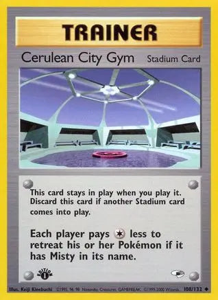 Cerulean City Gym 108 - 1st Edition Gym Heroes - Uncommon