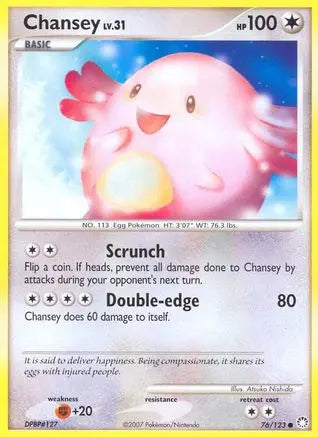 Chansey 076 Mysterious Treasures - Common Mysterious Treasures Pokemon Single Squirtle Squad Card Shop.