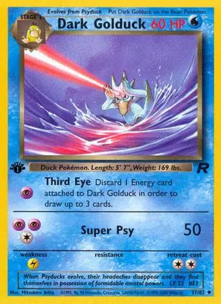 Dark Golduck 037 - 1st Edition Team Rocket - Uncommon Team Rocket Pokemon Single Squirtle Squad Card Shop.