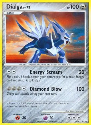 Dialga (23) - Reverse Holofoil Platinum - Rare Platinum Pokemon Single Squirtle Squad Card Shop.