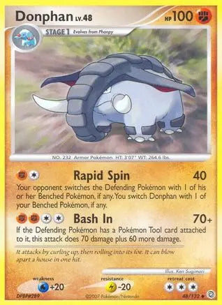 Donphan - Reverse Holofoil Secret Wonders - Uncommon Secret Wonders Pokemon Single Squirtle Squad Card Shop.