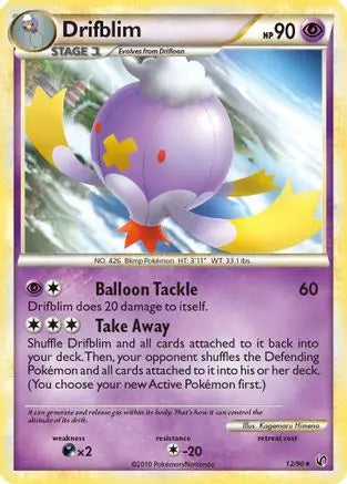 Drifblim - Reverse Holofoil Undaunted - Rare Undaunted Pokemon Single Squirtle Squad Card Shop.