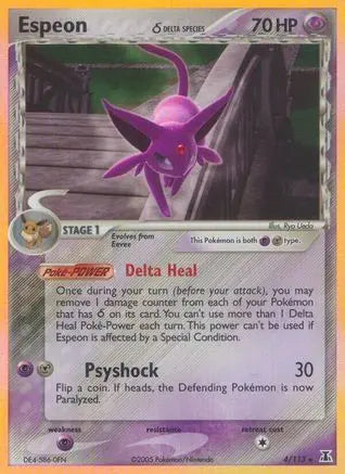 Espeon (Delta Species) 004 - Reverse Holofoil Delta Species - Holo Rare