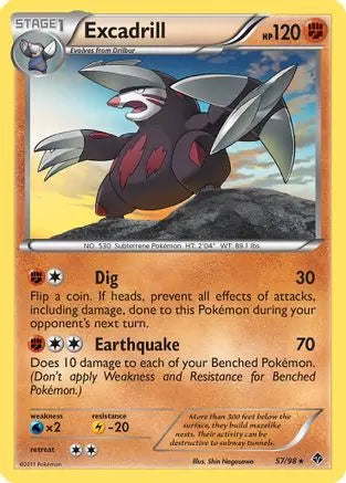 Excadrill (57) - Reverse Holofoil Emerging Powers - Rare