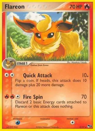 Flareon 002/017 - Holofoil POP Series 3 - Rare POP Series 3 Pokemon Single Squirtle Squad Card Shop.